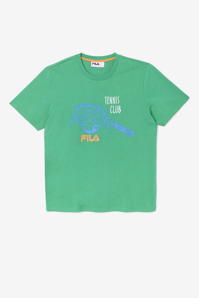 Fila Derzan Green T-Shirt Mens - NZ 24768-XQYJ